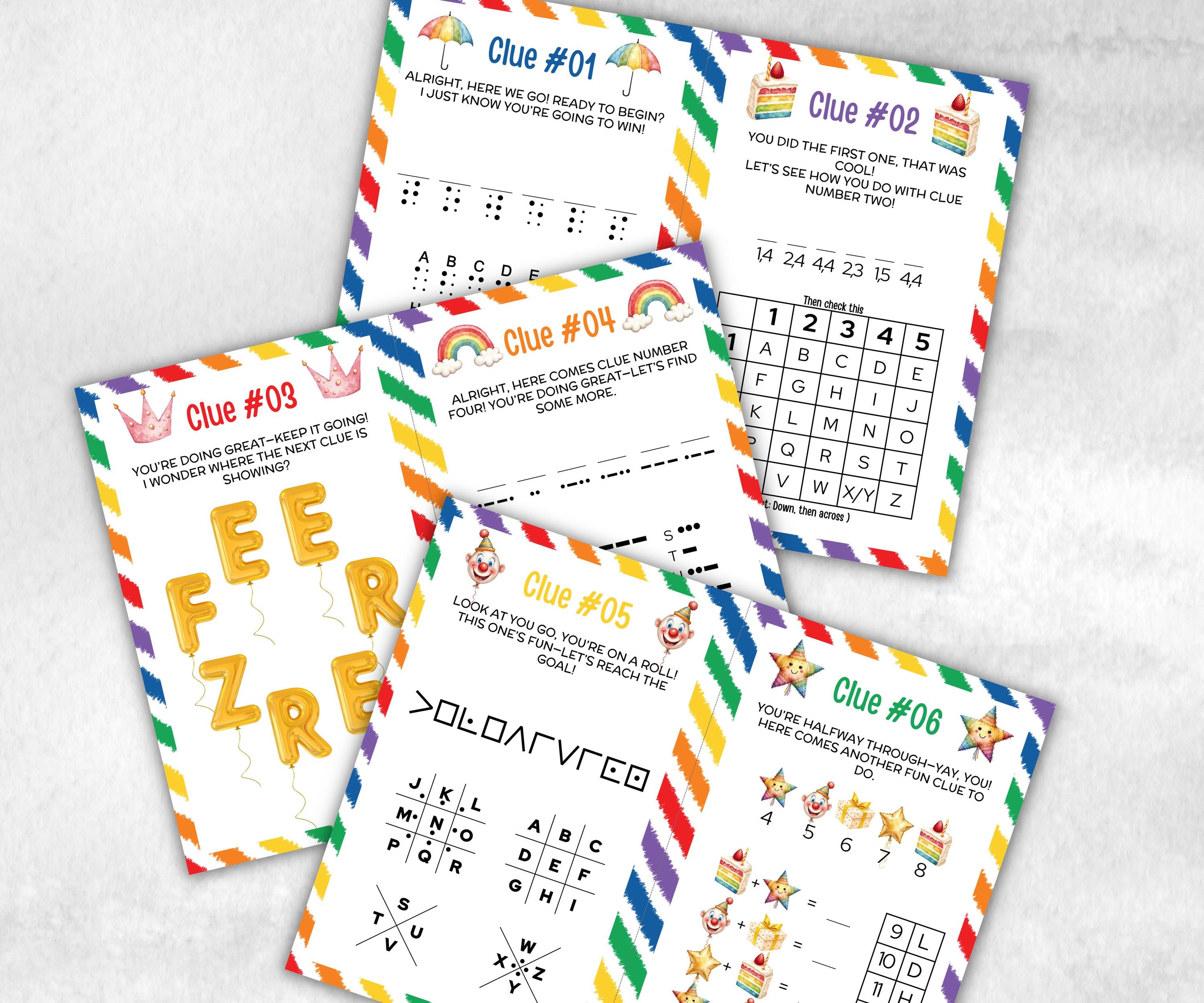 Tween birthday Indoor Treasure Hunt, group celebration activity, Preteens Puzzles, indoor scavenger hunt game, girl boy birthday party, Quiz-Holidays -TheHustlingCatLady-Party Games