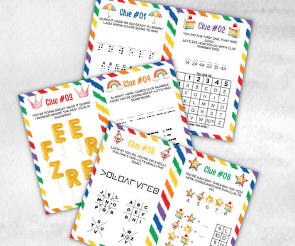 Tween birthday Indoor Treasure Hunt, group celebration activity, Preteens Puzzles, indoor scavenger hunt game, girl boy birthday party, Quiz-Holidays -TheHustlingCatLady-Party Games
