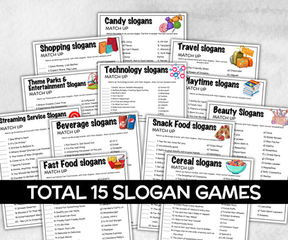 Commercial Slogan Trivia Bundle, TV Commercial Quiz, Fast Food Slogan, Pop Culture, Family Game Night, Office Party, Kids Teen Adult, Trivia-Holidays -TheHustlingCatLady-Party Games