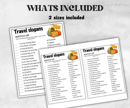 Travel Slogans Trivia, Airplane, Cars, Hotels Slogan, TV Commercial Quiz, Car love Pop Culture, Family Game Night, Office Party, Teens Adult-Holidays -TheHustlingCatLady-Party Games