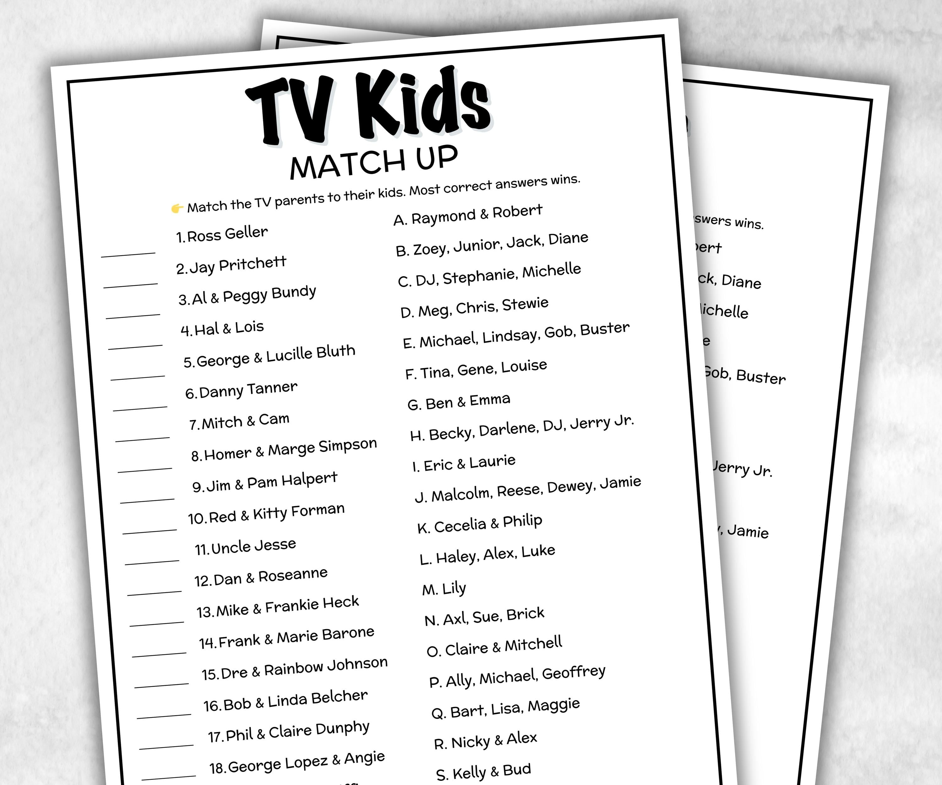 TV Sitcom Kids trivia party, Trivia Quiz, family activity, Friendsgiving, xmas family reunion, tv show theme trivia, 80s 90s black sitcom-Holidays -TheHustlingCatLady-Party Games