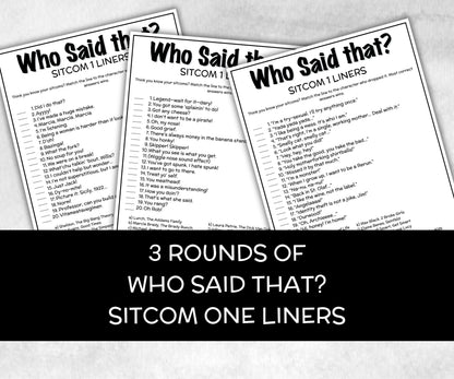 TV Sitcom trivia Bundle, Trivia Quiz, family activity, Friendsgiving, xmas family reunion, tv show theme trivia, bachelorette night fun game-Holidays -TheHustlingCatLady-Party Games