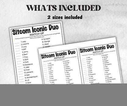 TV Sitcom trivia Bundle, Trivia Quiz, family activity, Friendsgiving, xmas family reunion, tv show theme trivia, bachelorette night fun game-Holidays -TheHustlingCatLady-Party Games