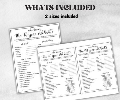 40th Birthday Game Idea, 40 year old 1985, who knows him her best, who knows her best, 40th BDay Party Decorations, miletone 1985 birthday-Holidays -TheHustlingCatLady-Party Games
