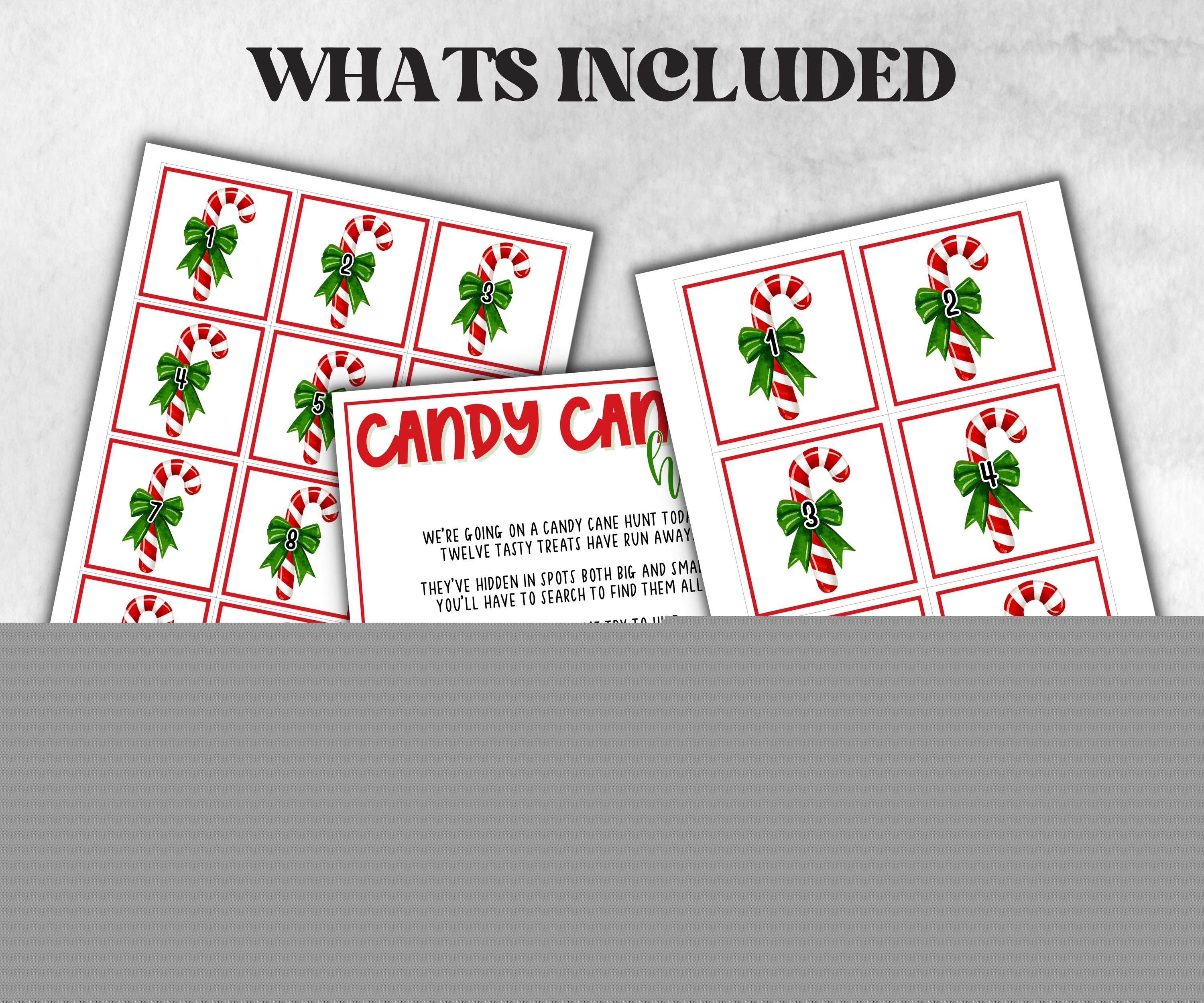 Candy Cane scavenger hunt game, kids Candy cane games, xmas scavenger hunt, kids teens seniors, birthday themed party, school classroom game-Christmas -TheHustlingCatLady-Party Games