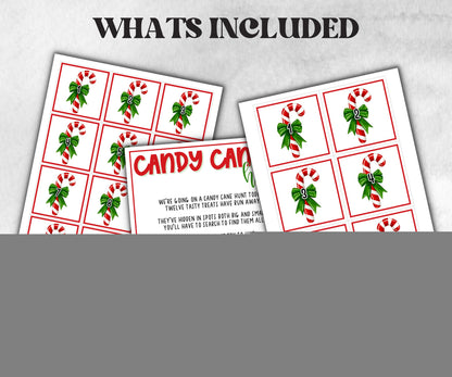 Candy Cane scavenger hunt game, kids Candy cane games, xmas scavenger hunt, kids teens seniors, birthday themed party, school classroom game-Christmas -TheHustlingCatLady-Party Games
