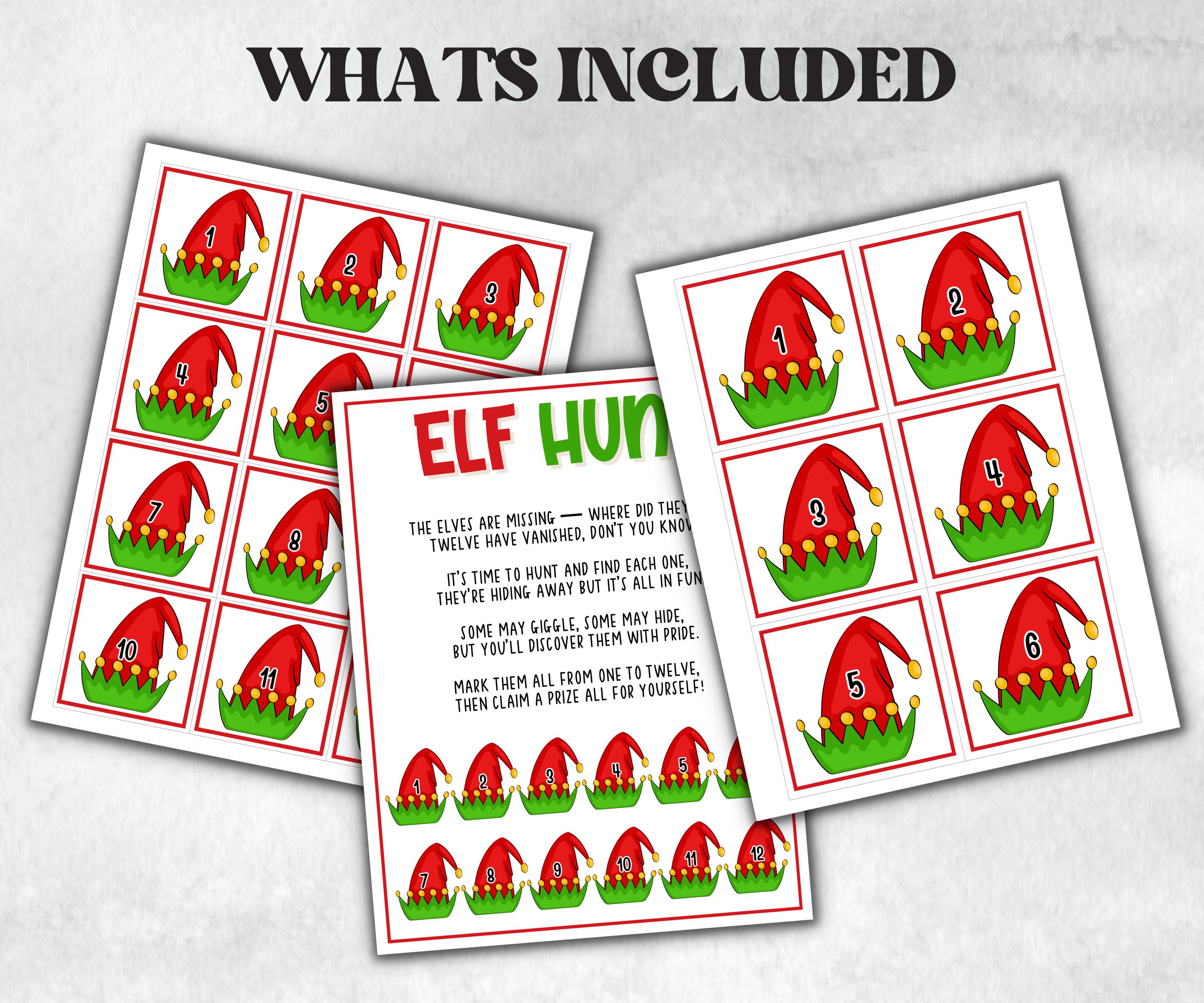 North pole Elf scavenger hunt game, kids Elf hunt game, xmas scavenger hunt, kids teens senior, mischief elf hunt, school classroom game-Christmas -TheHustlingCatLady-Party Games