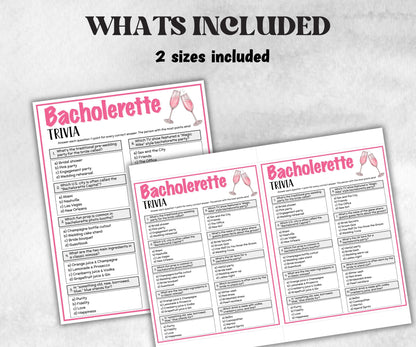 Printable Bacholerette Trivia, Bridal Shower, Ladies night summer Spring, church sunday group, friends trivia night, family guessing game-Holidays -TheHustlingCatLady-Party Games