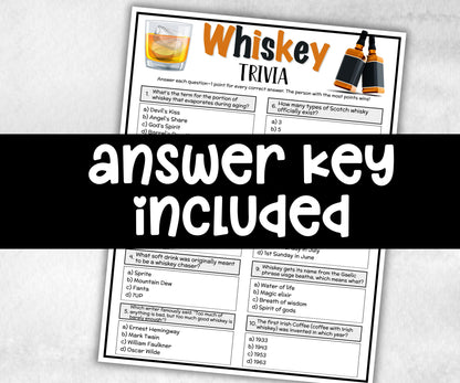 Whiskey Trivia, alcohol Theme Birthday, Senior Trivia Night, summer Spring, Sunday School, Women Ministry, Sweets Baby Shower, Wedding fun-Holidays -TheHustlingCatLady-Party Games