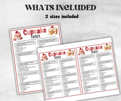 Cupcake Trivia, Winter Theme Birthday, Seniors Trivia Night, Sunday School, Women Ministry, xmas family reunion, fall autumn game, berries-Holidays -TheHustlingCatLady-Party Games