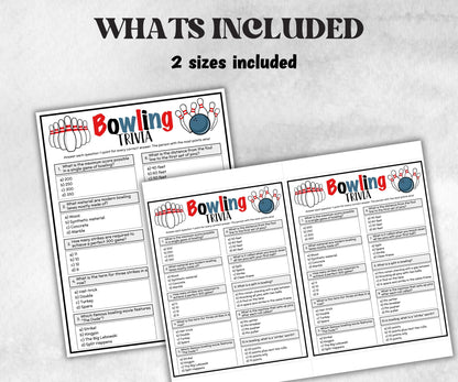 Bowling Trivia, Themed Birthday, Seniors Trivia Night, Sunday School, family reunion game, first birthday, bridal shower game, bowling party-Holidays -TheHustlingCatLady-Party Games