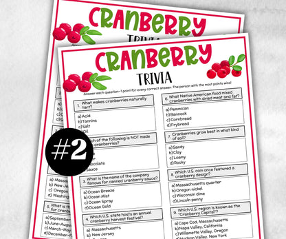 Cranberry Trivia, Thanksgiving Game, Fall Trivia,Autumn Activities, school classroom, Holiday Party Trivia, farewell moving away, reunion-Holidays -TheHustlingCatLady-Party Games