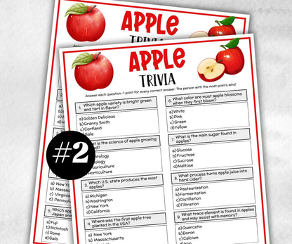 Apple Trivia Game, Fall Trivia Game, Thanksgiving, Apple Baby Shower, Fall Autumn Party Game, fall festival activity, classroom game, church-Holidays -TheHustlingCatLady-Party Games