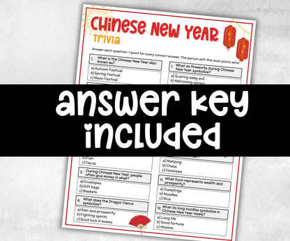 Chinese New Year Trivia, Lunar new year trivia, CNY 2026, family reunion party, educational trivia, dinner party games, senior game night-Holidays -TheHustlingCatLady-Party Games