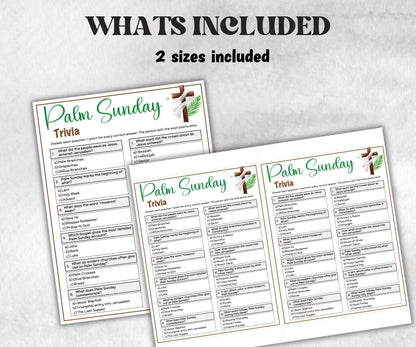Printable Palm Sunday Trivia, Classroom Riddles, Church Fundraiser, Adult Teen church Icebreaker game, Easter Trivia Game, Holy Week Game-Office Supplies -TheHustlingCatLady-Party Games