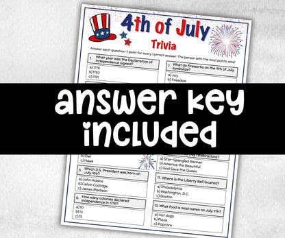 4th of july trivia, patriotic trivia, Fourth Of July Game, american army quiz, Family Reunion, 4Th Of July Activity, army soldier military-Holidays -TheHustlingCatLady-Party Games