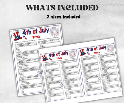 4th of july trivia, patriotic trivia, Fourth Of July Game, american army quiz, Family Reunion, 4Th Of July Activity, army soldier military-Holidays -TheHustlingCatLady-Party Games