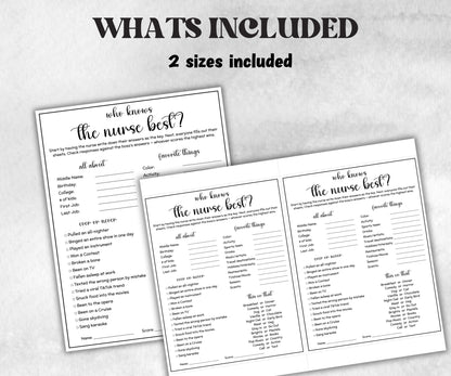 Nurse appreciation game, nursing practioner, medical doctor, med school pharmacy, all about me, Team Building Idea, who knows the team game-Holidays -TheHustlingCatLady-Party Games