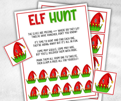 North pole Elf scavenger hunt game, kids Elf hunt game, xmas scavenger hunt, kids teens senior, mischief elf hunt, school classroom game-Christmas -TheHustlingCatLady-Party Games