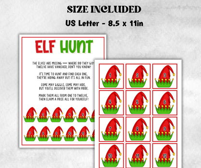 North pole Elf scavenger hunt game, kids Elf hunt game, xmas scavenger hunt, kids teens senior, mischief elf hunt, school classroom game-Christmas -TheHustlingCatLady-Party Games