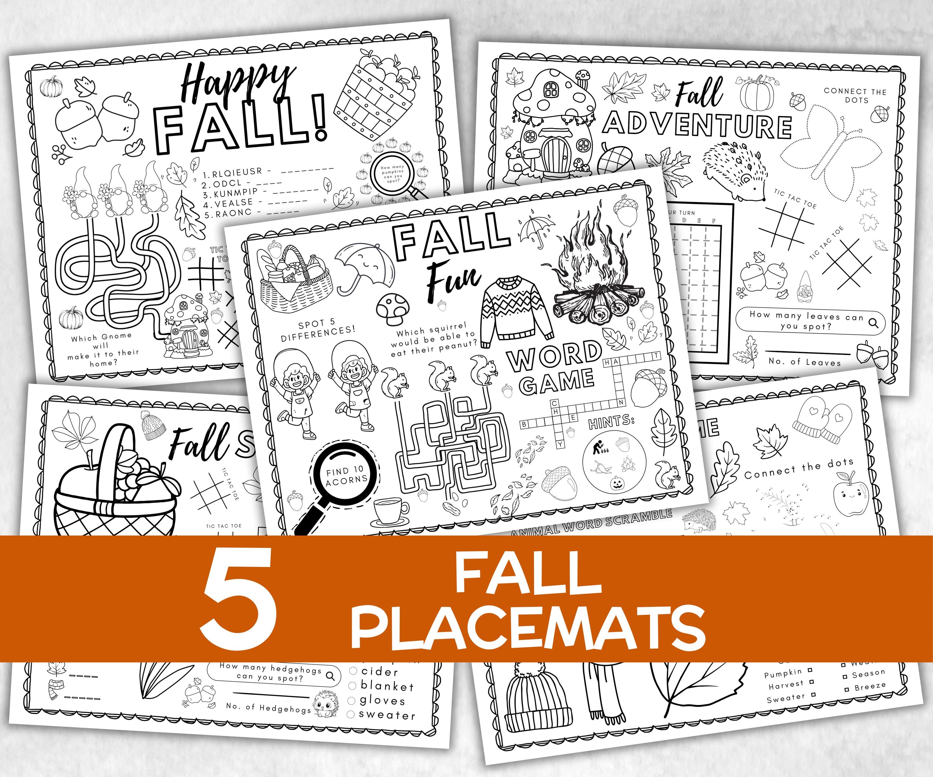 Fall Games Bundle, fall Season, Autumn Match UpTrivia Game, , Senior Game night, family game activity, Kids Teen Adult party guess games-Thanksgiving -TheHustlingCatLady-Party Games