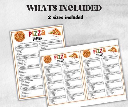 Pizza Printable Trivia, National Pizza Day, Pizza Baby Shower, Pizza Party Games, Family Game Night, Baby Shower Quiz, Trivia Game Night,-Holidays -TheHustlingCatLady-Party Games