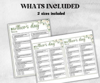 Mother's Day Trivia, Family Game Night, Group Game, kid adult teen, Mom Mama Aunt Grandma Grandmom ideas, mothers day birthday gift, trivia-Holidays -TheHustlingCatLady-Party Games