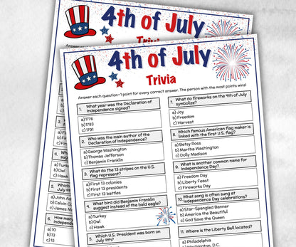 4th of july trivia, patriotic trivia, Fourth Of July Game, american army quiz, Family Reunion, 4Th Of July Activity, army soldier military-Holidays -TheHustlingCatLady-Party Games