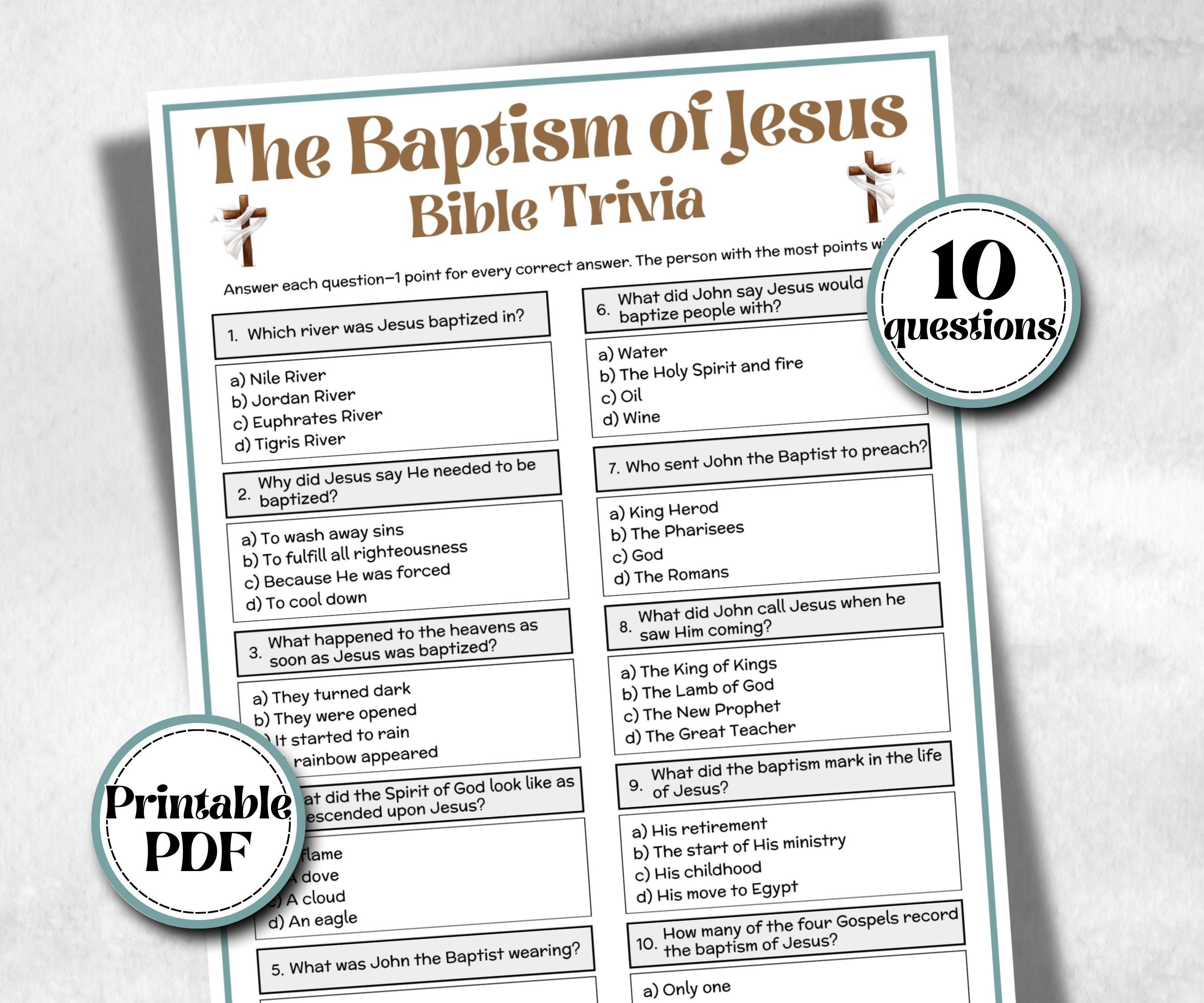 The Baptism of Jesus - Bible Trivia