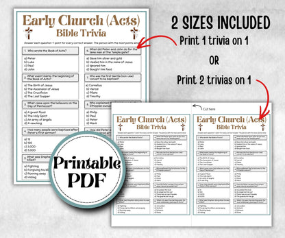 Early Church Acts - Bible Trivia