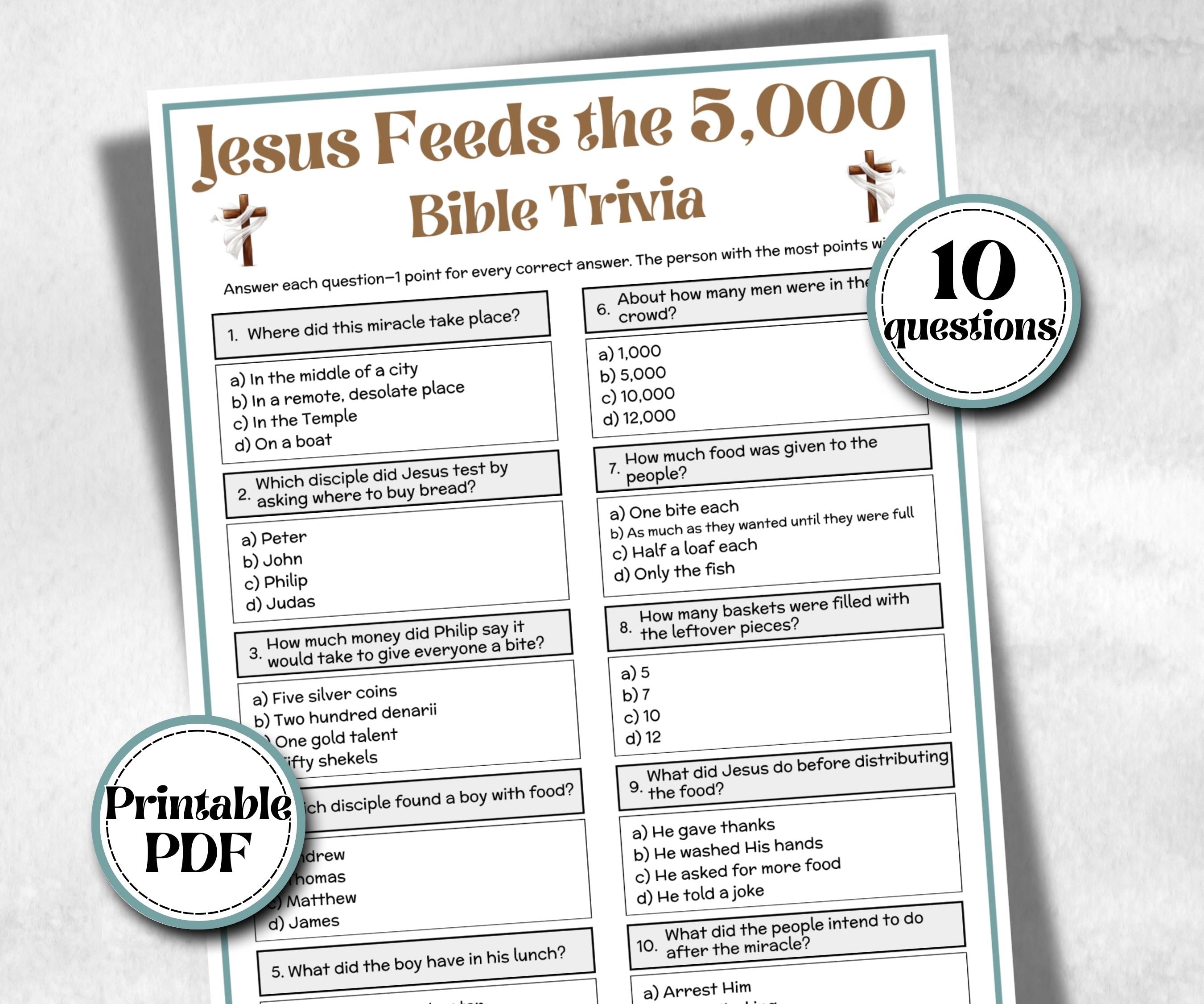 Jesus feeds the 5000 - Bible Trivia
