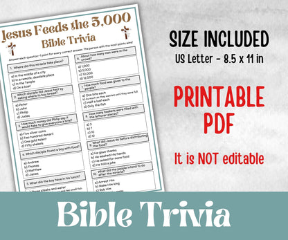 Jesus feeds the 5000 - Bible Trivia