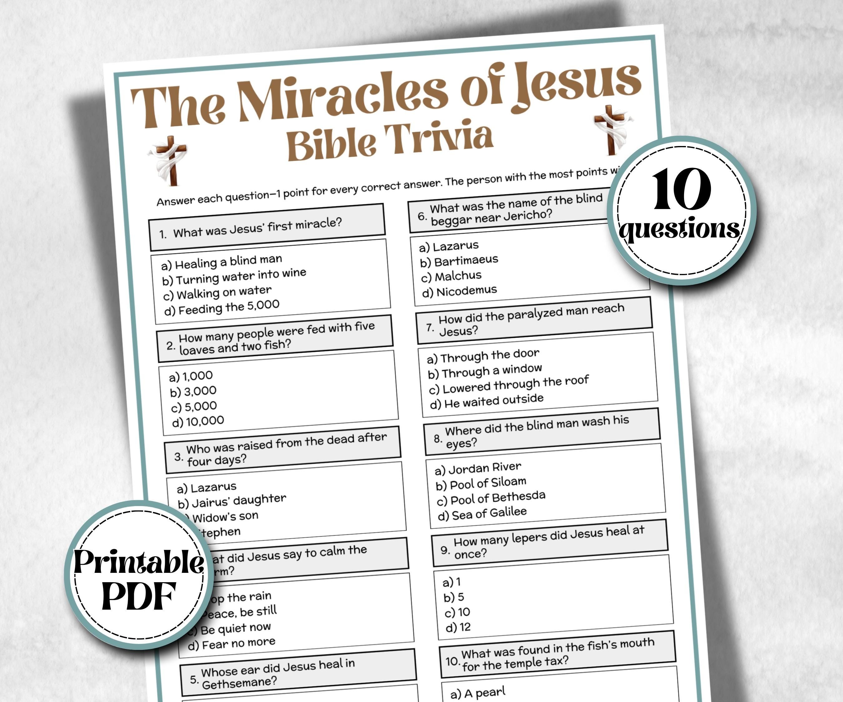 The Miracles of Jesus - Bible Trivia