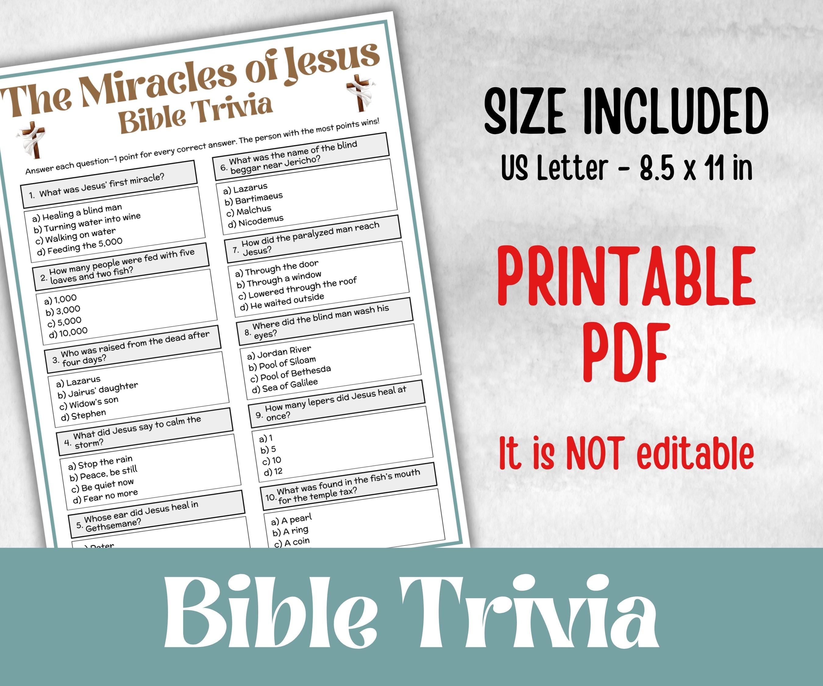 The Miracles of Jesus - Bible Trivia