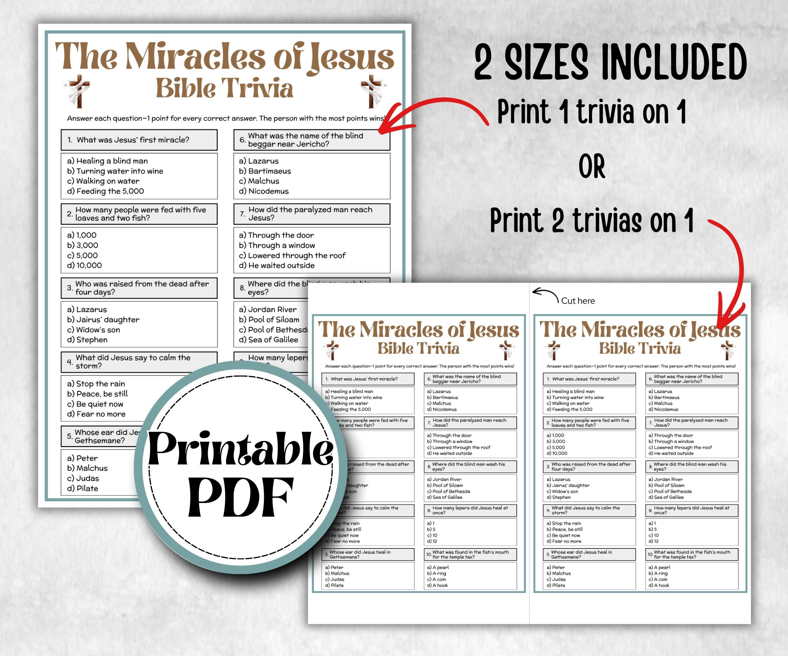The Miracles of Jesus - Bible Trivia