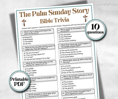 The Palm Sunday story - Bible Trivia