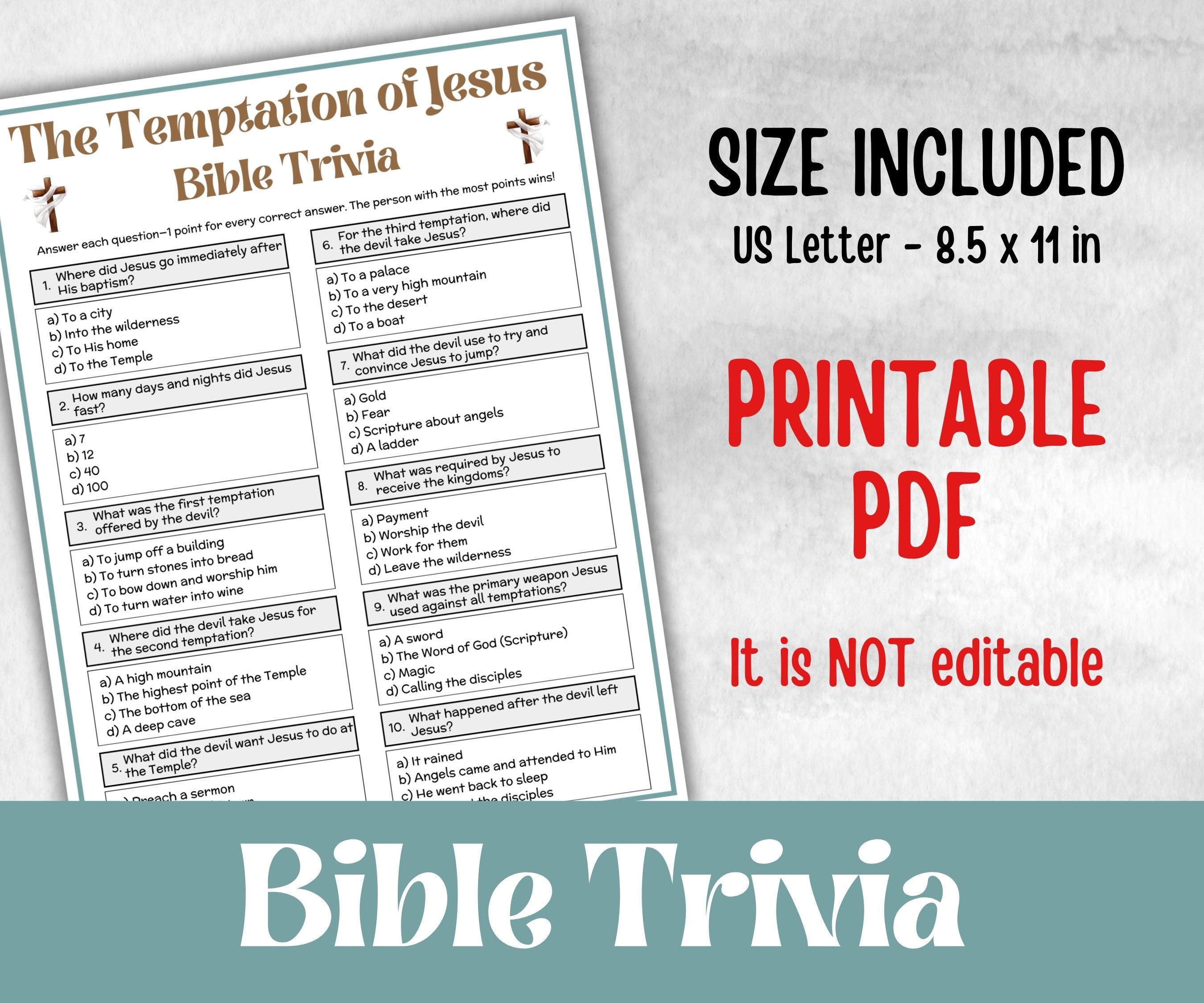 Bible - The Temptation of Jesus Trivia