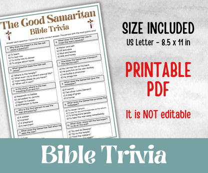 Bible - The Good Samaritan Trivia