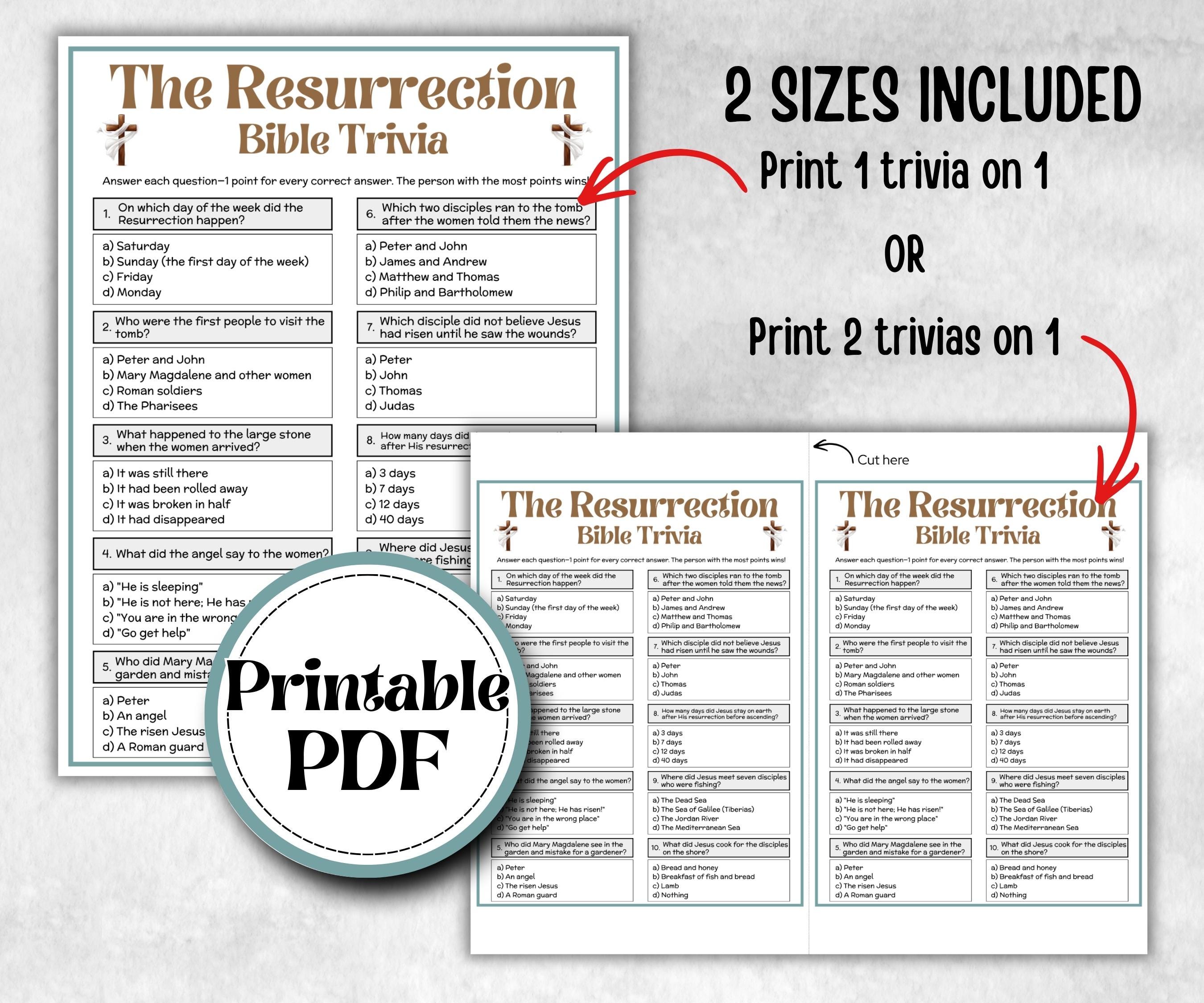Bible The Resurrection Trivia