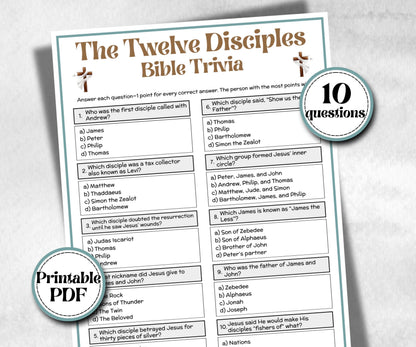 Bible - The Twelve Disciples 12 trivia