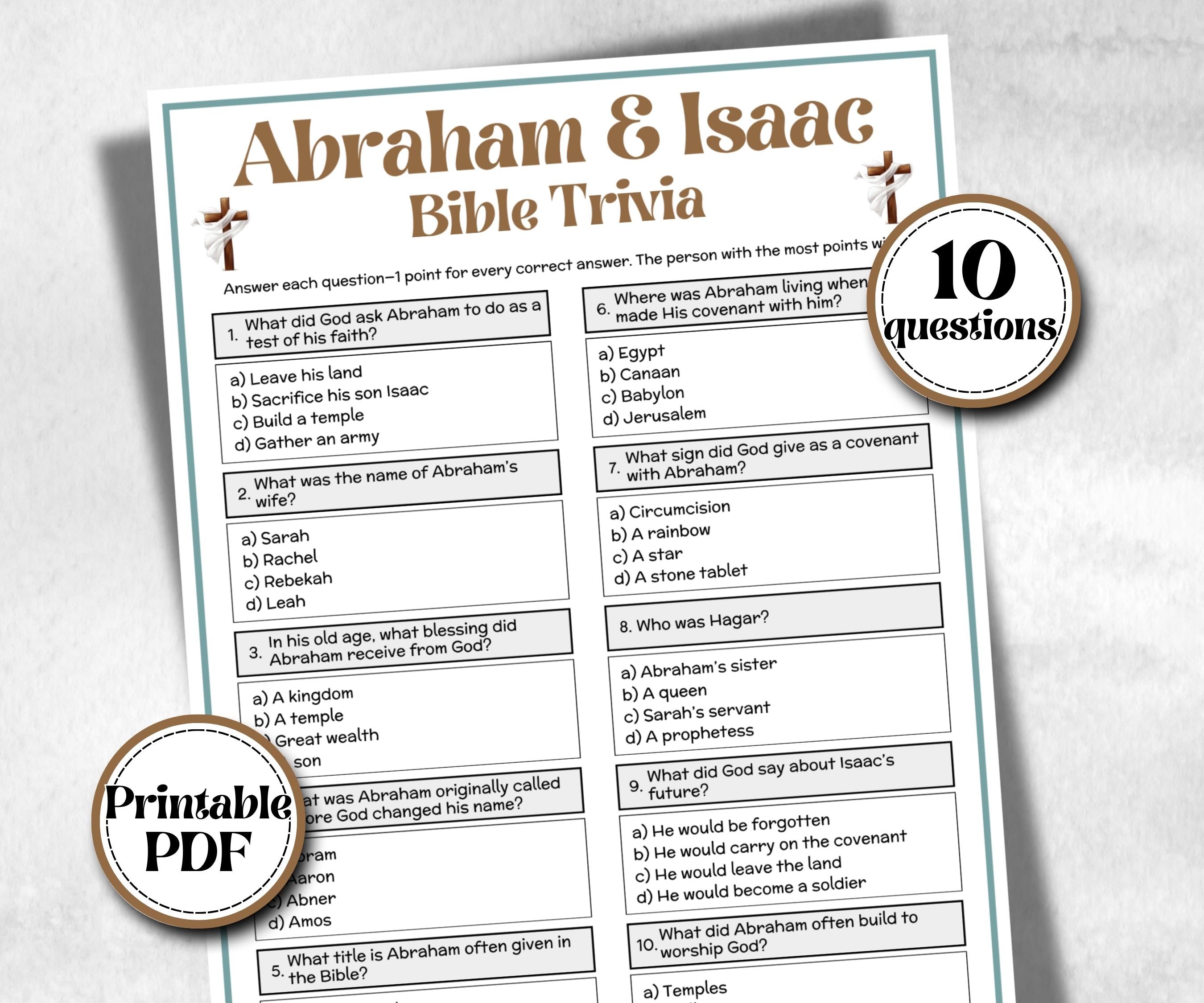 Abraham and Isaac - Bible Trivia