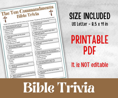 The Ten Commandments - Bible Trivia