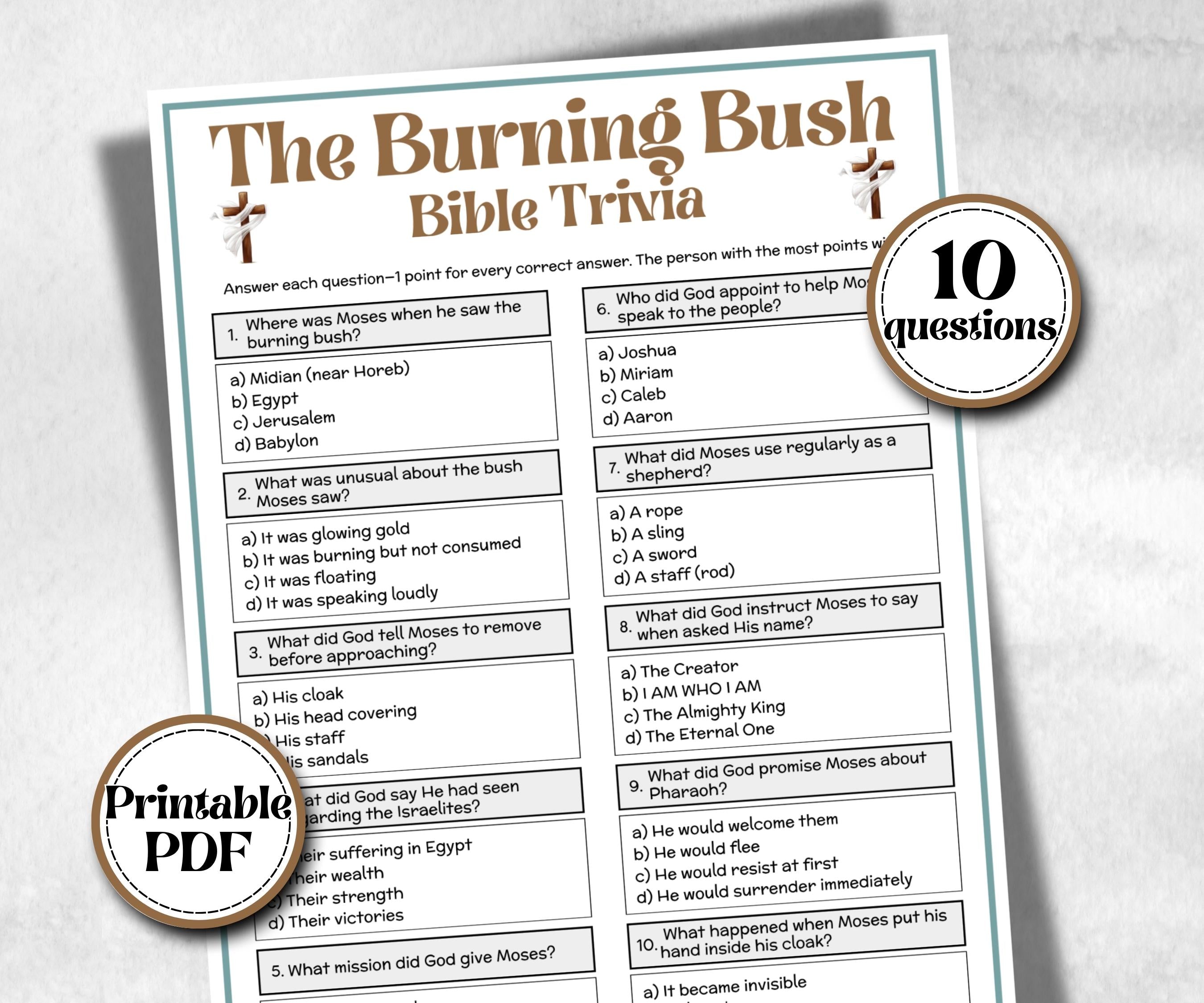The Burning Bush - Bible Trivia