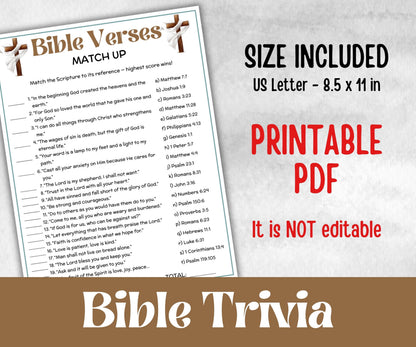Bible Verses Trivia, Sunday School, Bible Study riddles, Holiday Party Games, Bible Camp, womens retreat group, preschool church curriculum