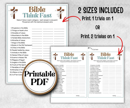 Bible Think Fast, Bible Study riddle, Holiday Bible Camp, womens retreat group, bible icebreaker, Family Game Night, characters, easter game