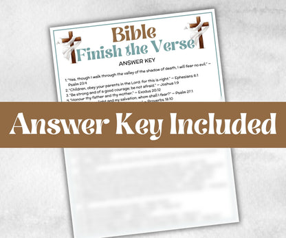 Bible Finish the Verse, Bible Study riddle, Holiday Bible Camp, womens retreat group, New Testament, Old Testament, Family Game Night party