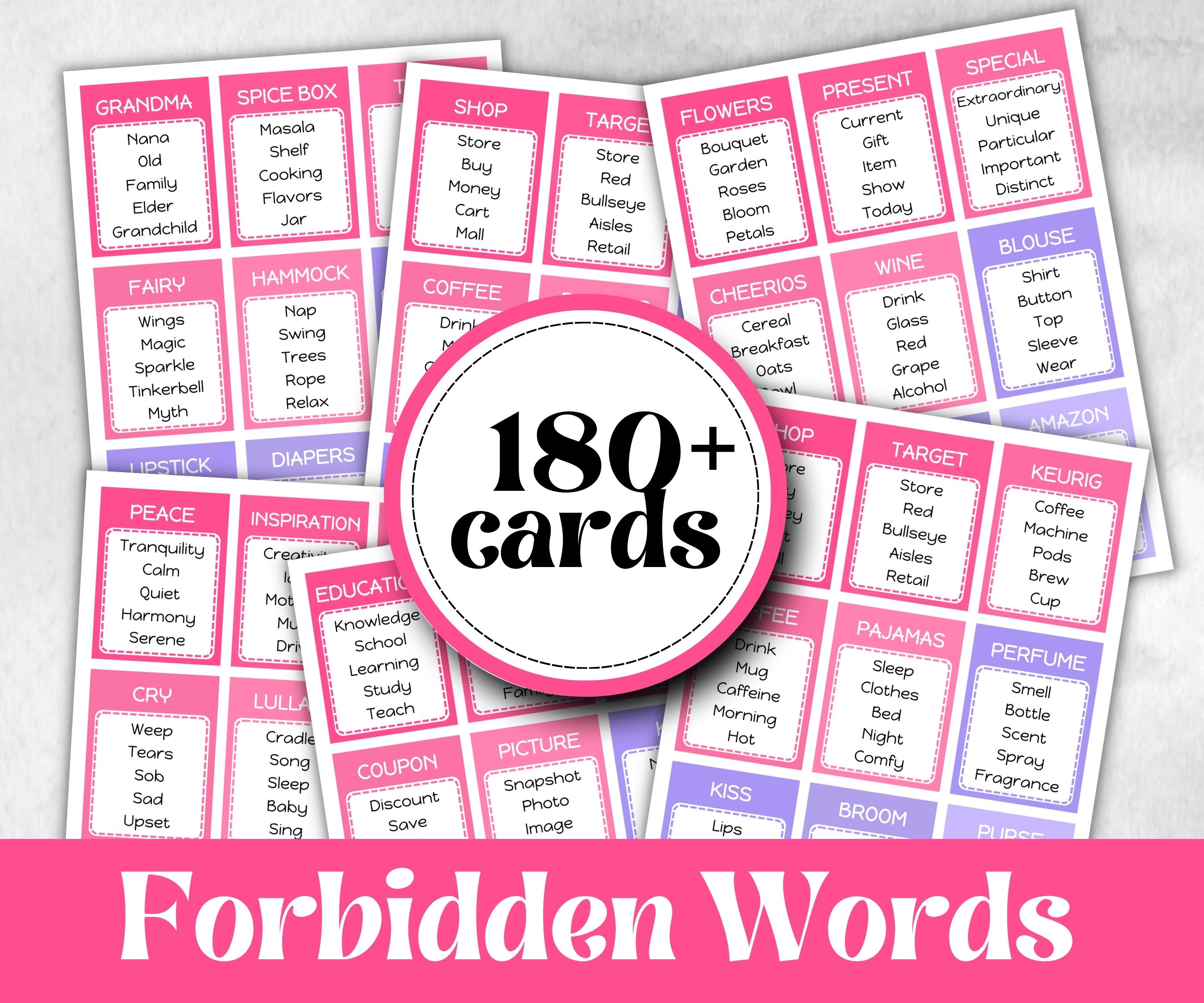 Mom Edition Forbidden Words, Mothers Day, Kindergarten esl activity kids, Word Ban, Daycare, Homeschool Activity, vocabulary quiz, Birthday