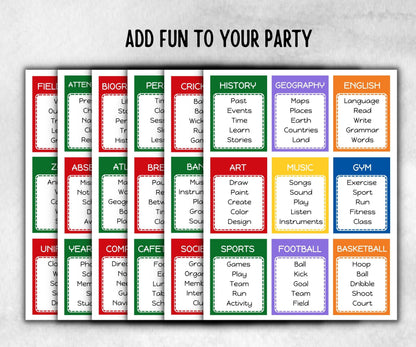Back to School Forbidden Words, Boy Girl Birthday activity, Kindergarten esl activity, Word Ban, Daycare, Homeschool Activity, vocabulary