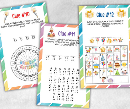 Birthday Treasure Hunt for kids, Boy Girl Birthday, Indoor game for older kid, milestone birthday gift, tricky treasure hunt, 12 hunt Clues