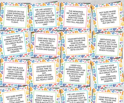 Birthday Scavenger Hunt for Teen Tweens, Boy Girl Birthday, Indoor game for older kid, milestone birthday gift, tricky treasure hunt, 48 Clu